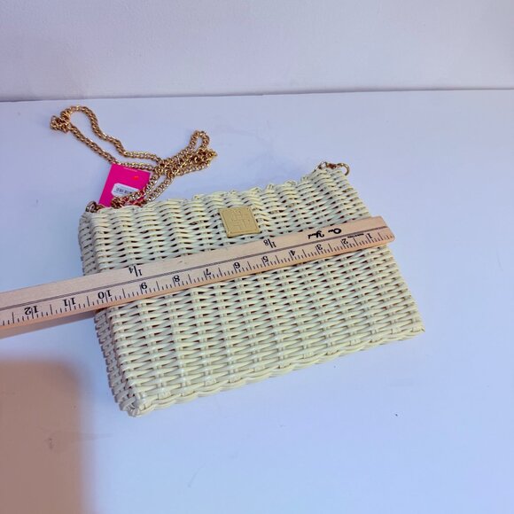 Simply Southern Key Largo Crossbody Cream Gold Tone Chain Strap Purse Summertime - Picture 7 of 16